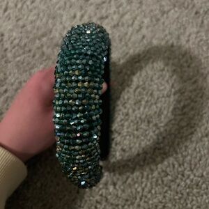 Green Beaded Headband